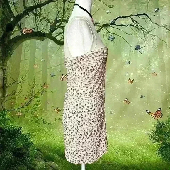 Y2k 90s  Free People Beige Boho Dress Size S - Picture 7 of 9